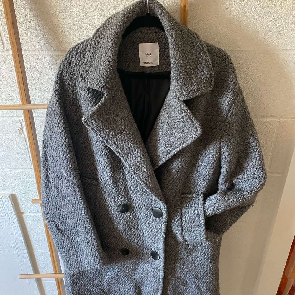 Mango boucle wool coat